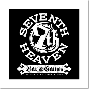 Seventh Heaven • Bar & Games (White) Posters and Art